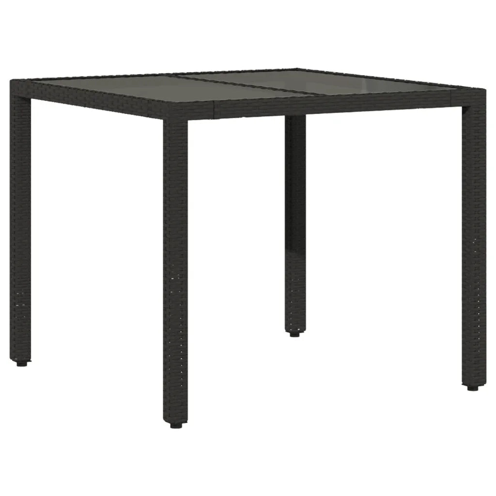 Set da Pranzo da Giardino 3 pz con Cuscini Polyrattan e Vetro 3278537