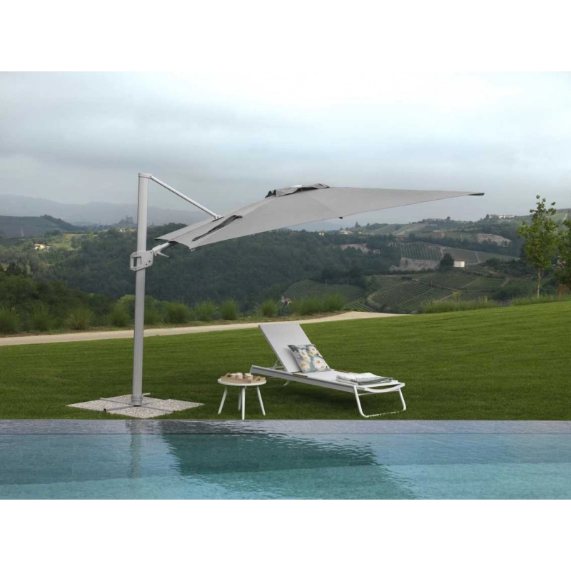 Lettino alluminio Medford bianco cm 206x68h32/102