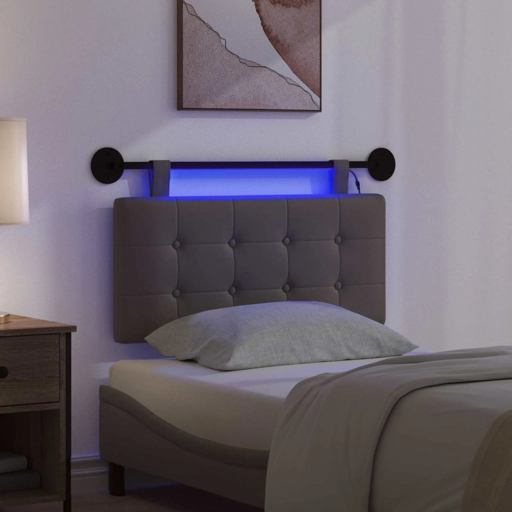 Testiera sospesa Con luce LED Grigio Similpelle 3424380