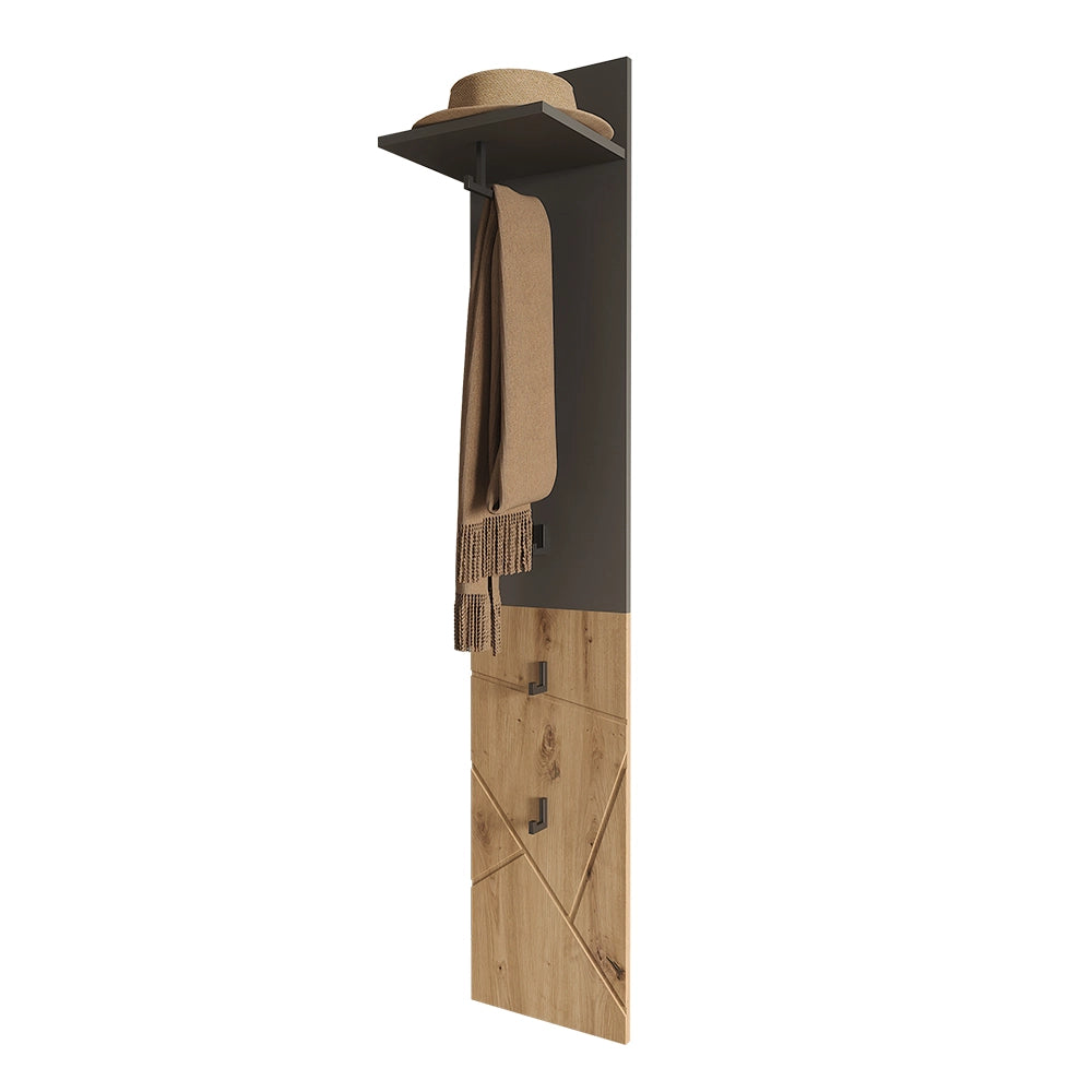 Vicco Appendiabiti da parete Antracite/Artisan 31 x 160 cm