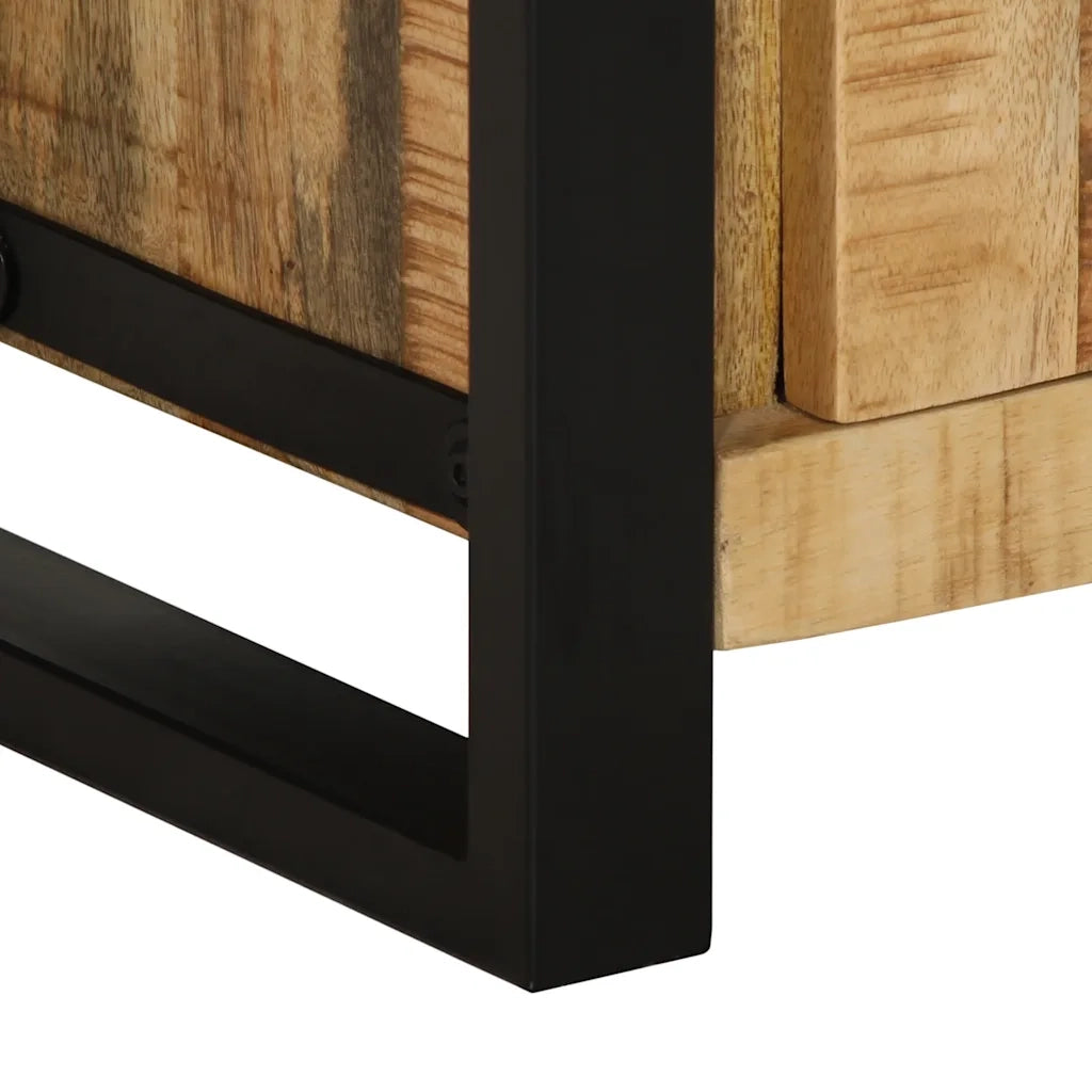Mobiletto da Bagno 40x30x90 cm Legno Massello Mango Grezzo 4013609