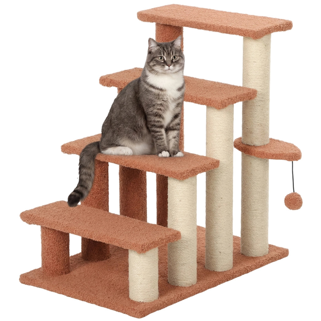 Scaletta per Gatti 4 Livelli ¨C Minimal ¨C 60x40x64 cm Marrone
