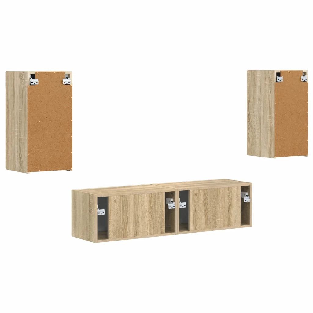 Set mobile TV 4 pcs Rovere Sonoma Legno multistrato 3409152