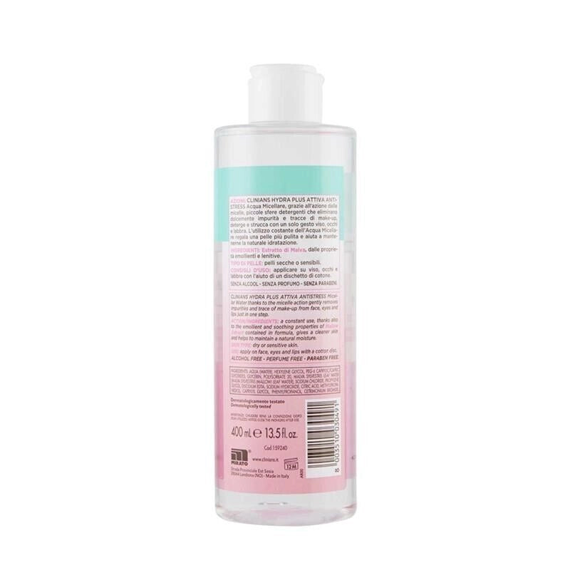 CLINIANS HYDRA PLUS ACQUA MICELLARE ANTISTRESS 3IN1 PELLI SENSIBILI 400ML