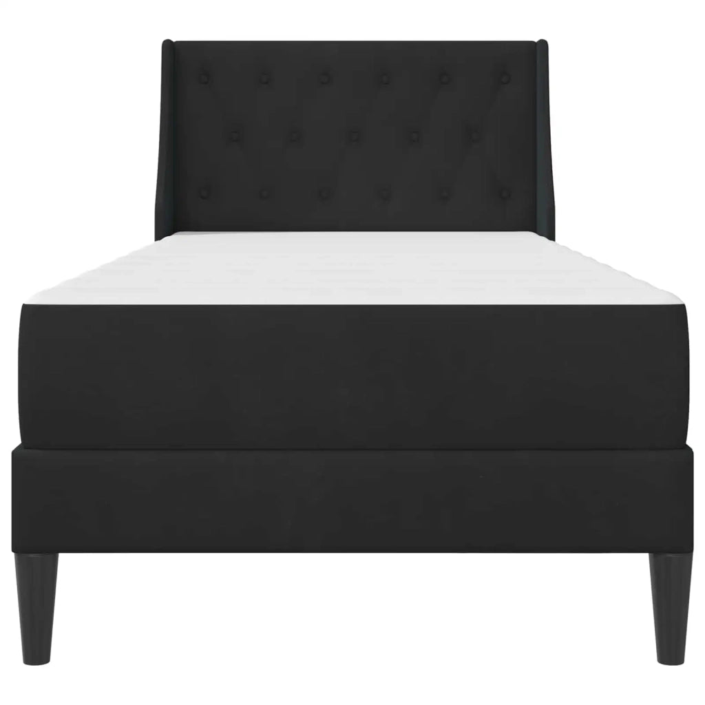 Struttura letto con materasso Nero 80 x 200 cm Velluto 3414763