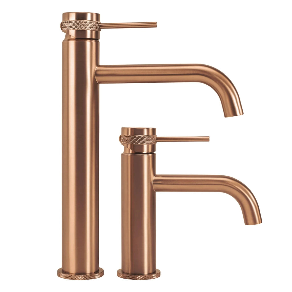 Rubinetto Da Lavabo Rea Lungo Grip Brush Copper Low