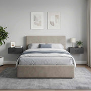 Mobiletto da notte a muro 2 pcs Nero 49 x 34,5 x 20 cm 898618