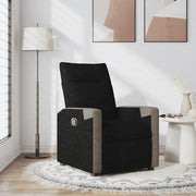 Poltrona Reclinabile in Tessuto Nero 4104841