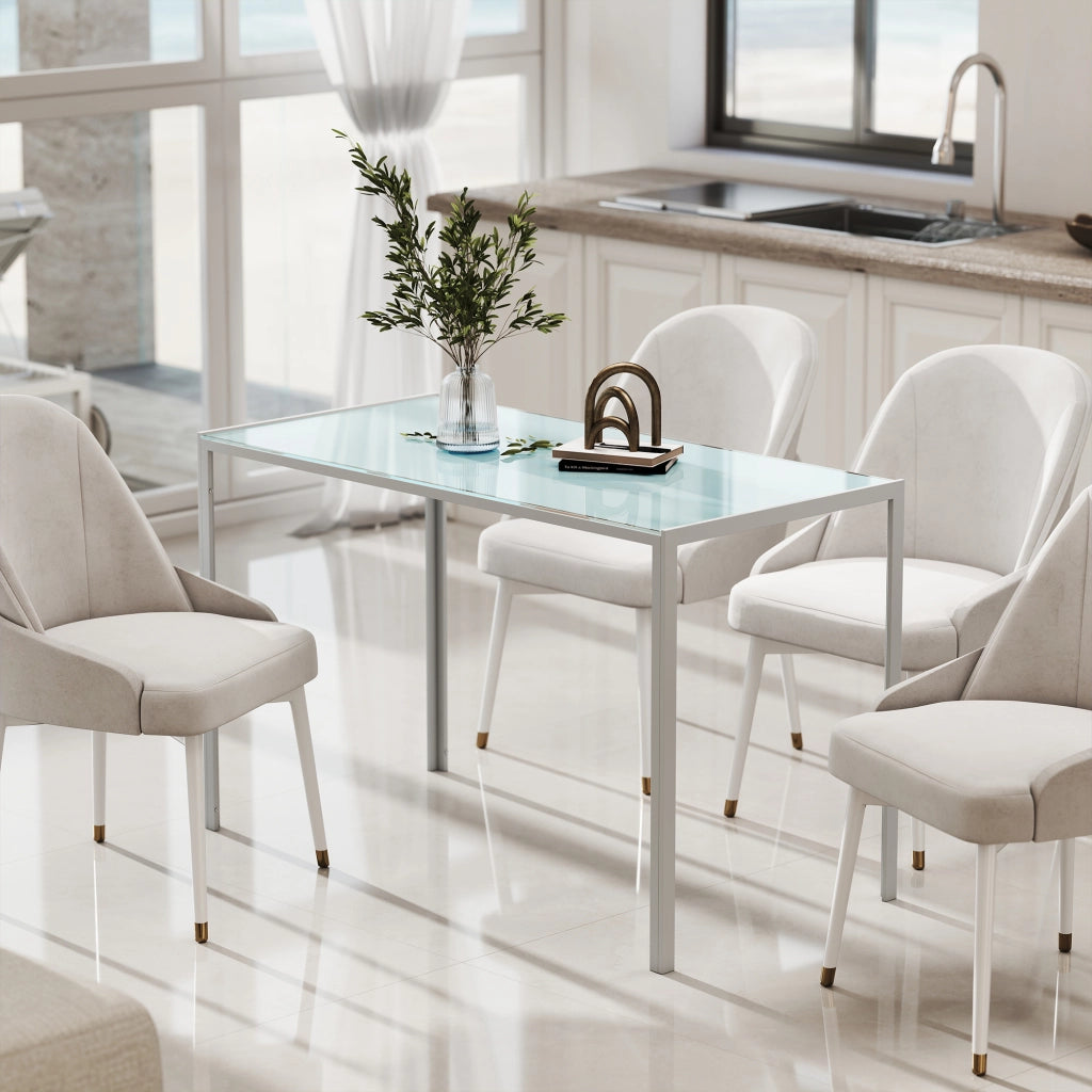Tavolo da pranzo allungabile moderno ¨C zephmum ¨C bianco legno 120x60x75