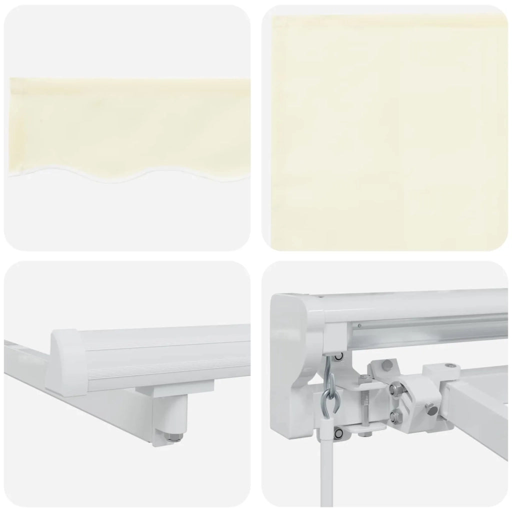 Cornice per Tenda Manuale con LED Crema e Bianco 5 x 3 m 3420687