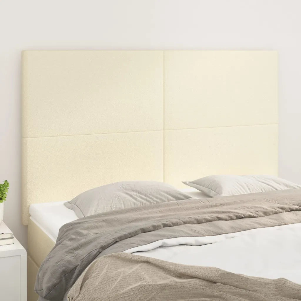 Testiera | Testata Crema 144x5x118/128 cm Similpelle