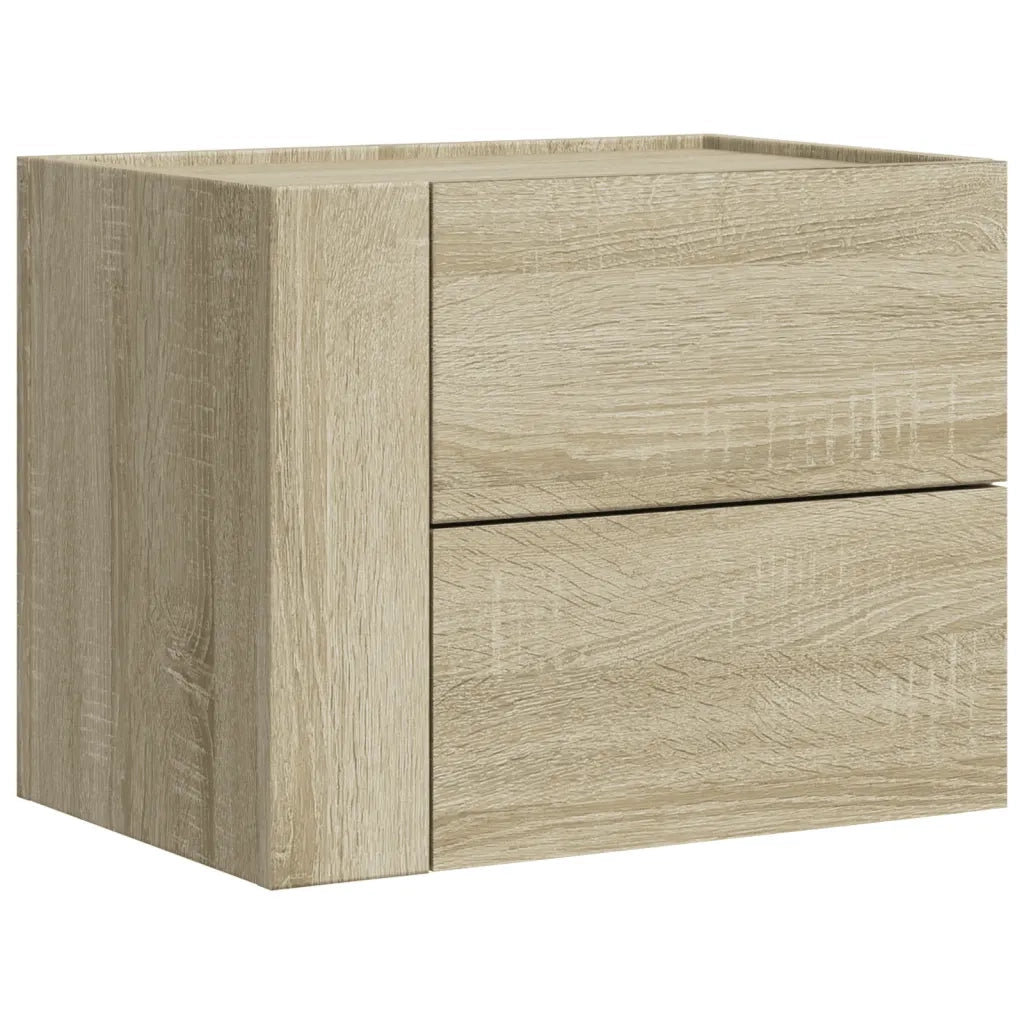 Comodino | Armadio da Notte | Mobiletto da notte a Muro Rovere Sonoma 45x30x35 cm