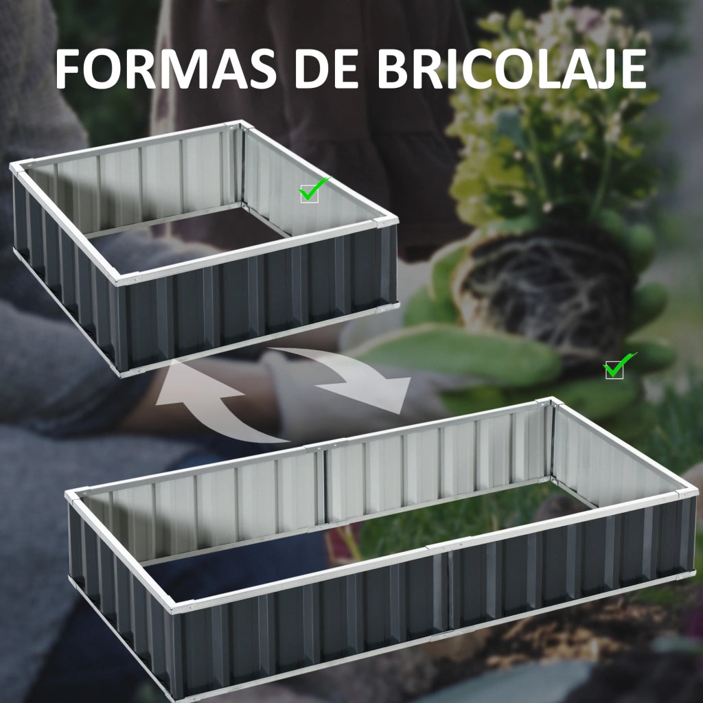 Cassone da Giardino ¨C Minimal ¨C 174x90x30 cm Grigio Acciaio