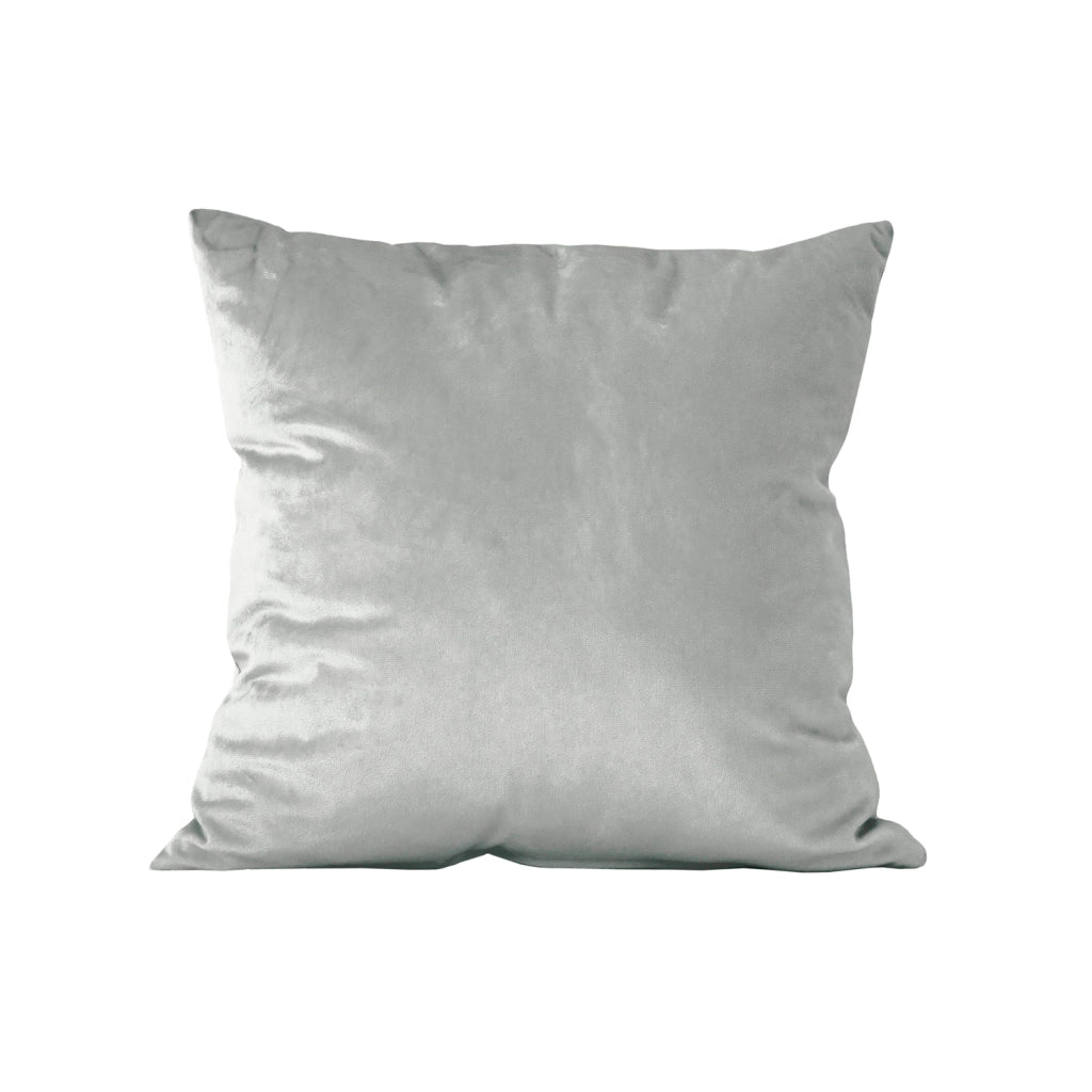 Cuscino quadrato NAURU - 45x45 cm in velluto grigio