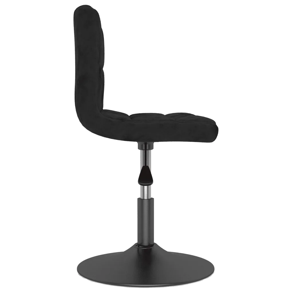Sgabello da Bar Girevole Nero in Velluto 334249