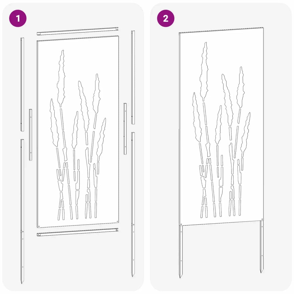 Schermo per privacy in giardino Floreale Argento 50 x 140 cm CFW8296726