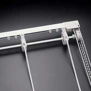 Bastone Tenda a Pacchetto Con Doppio Movimento, Binario Con Apertura Centrale a 10 Calate Lunghezza 240 CM Comando a sinistra