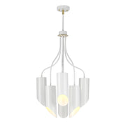 Lampadario Elstead Quinto bianco ottone 6xE27 Ø52 IP20