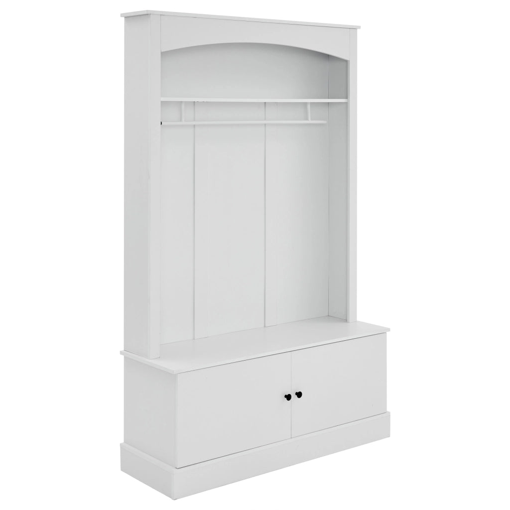 Scarpiera Armadio Ingresso con Panca ¨C MINIMAL ¨C Bianco, Ripiani Regolabili, Salvaspazio