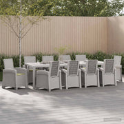 Set da Pranzo per Giardino 11 pz Bianco e Crema PP 3430175