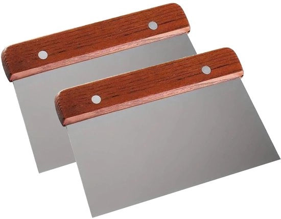 Schrappatore per Pasta Multifunzionale in Acciaio Inossidabile - 2 Pezzi 16 x 10,7 cm - Spatola per Cucina
