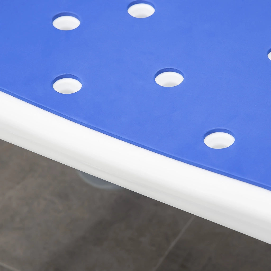 Sgabello da doccia ergonomico regolabile ¨C Minimal ¨C 56.5x53.5x87 cm bianco e blu