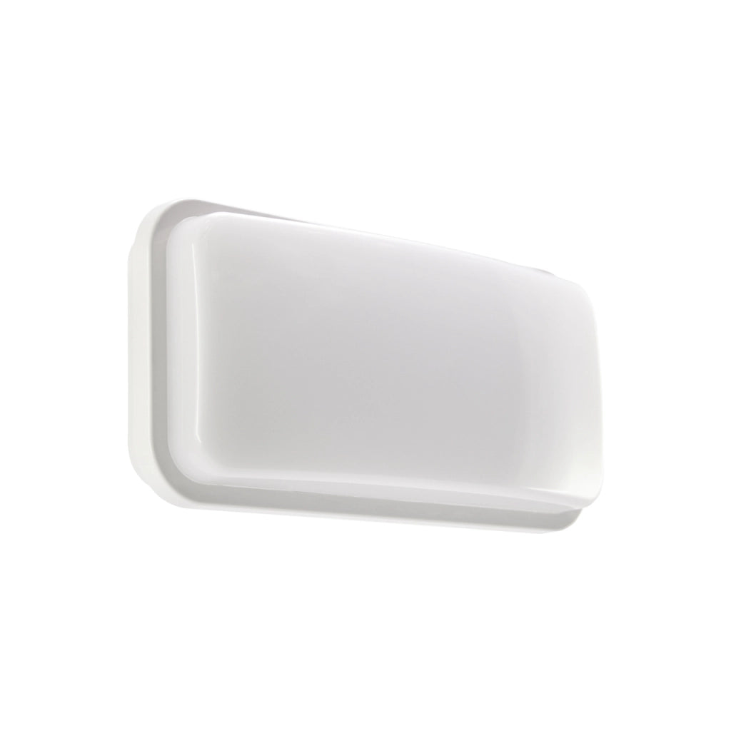 Applique esterno rettangolare bianca LED 14W 4200K IP55 ALBIN
