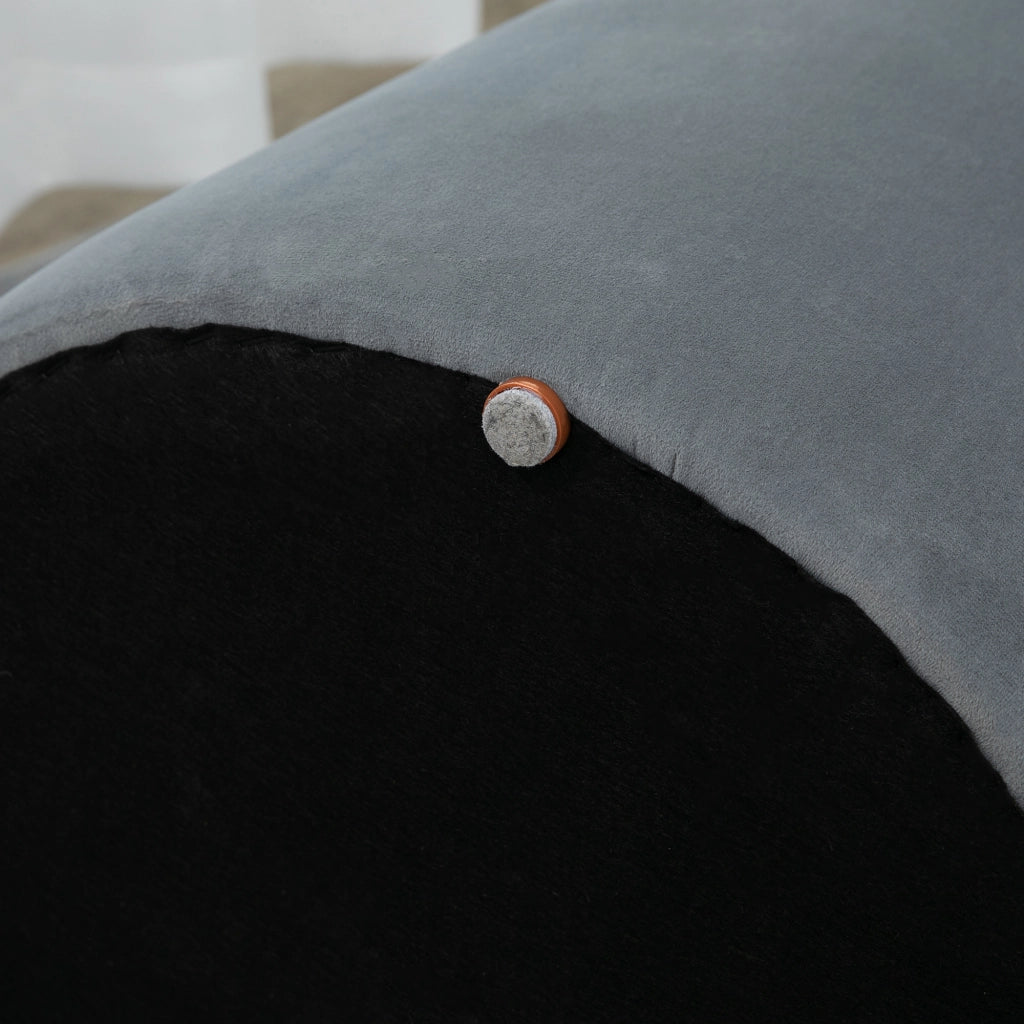 Pouf ¨C Minimal ¨C Grigio, Velluto, ?44x47.5cm