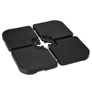 Base per ombrellone 4 pezzi riempibile ¨C zephmum ¨C Nero 100x100x8 cm