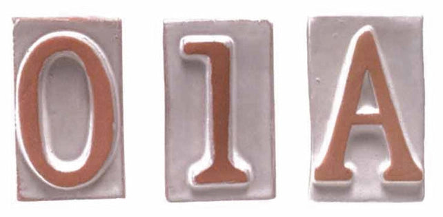 BL NUMERO CIVICO 1 IN TERRACOTTA 5X9 CM- 6,0 blister