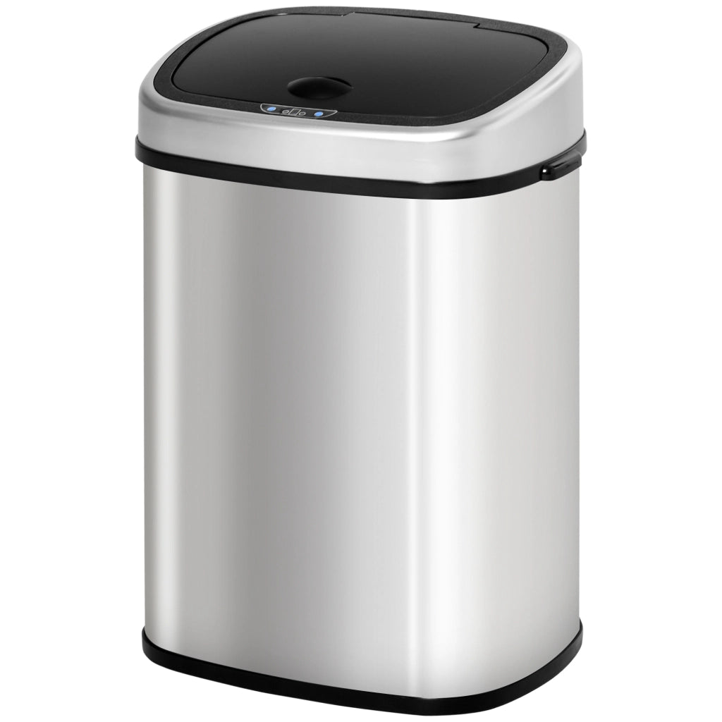 Pattumiera Cestino Bidone con Coperchio a Sensore ad Infrarossi per Cucina Bagno Capacit¨¤ 58L in Acciaio ABS 40.9 ¡Á 28.9 ¡Á 68cm