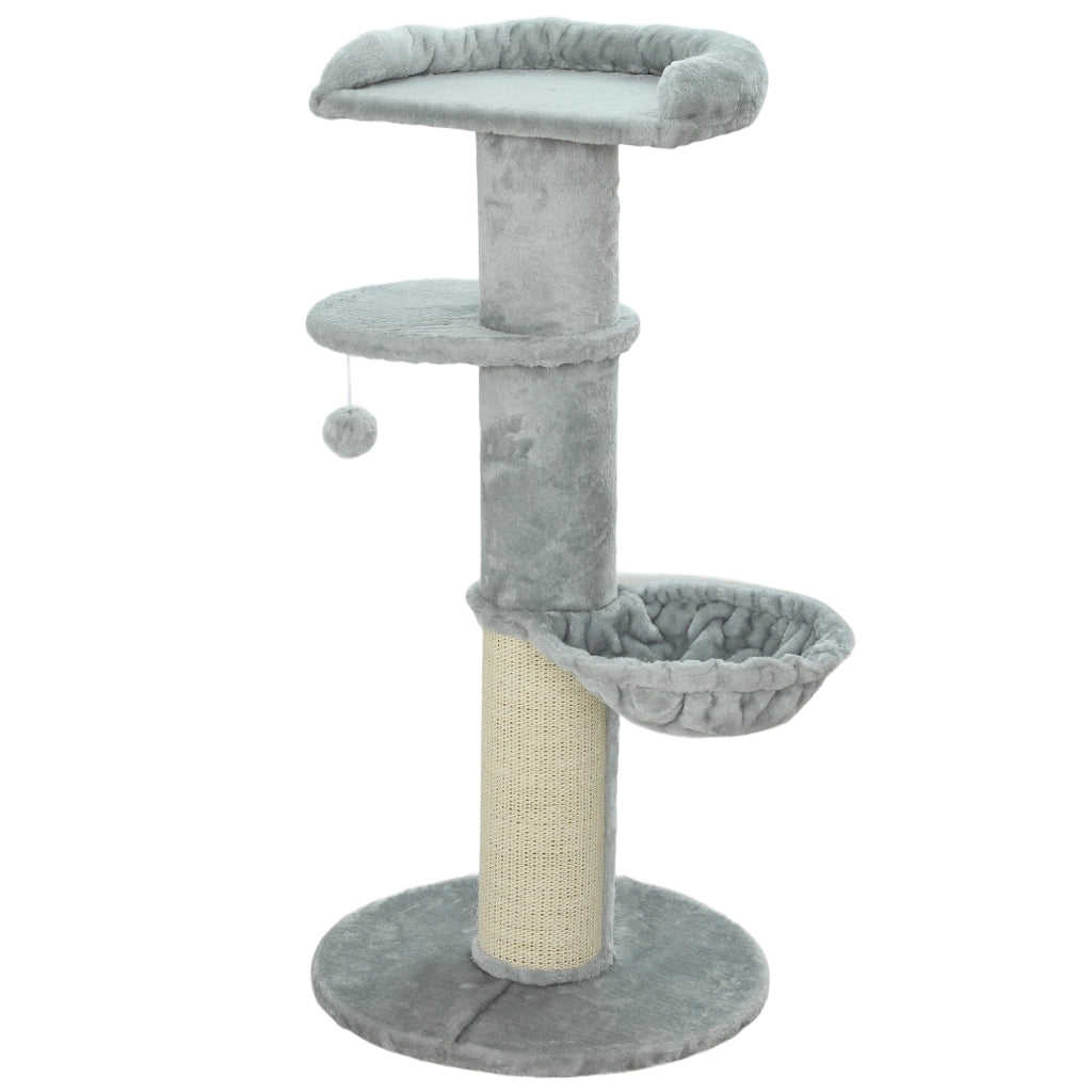 Letto per Gatti con Tiragraffi e Amaca ¨C Minimal ¨C Grigio Chiaro 103.5 cm