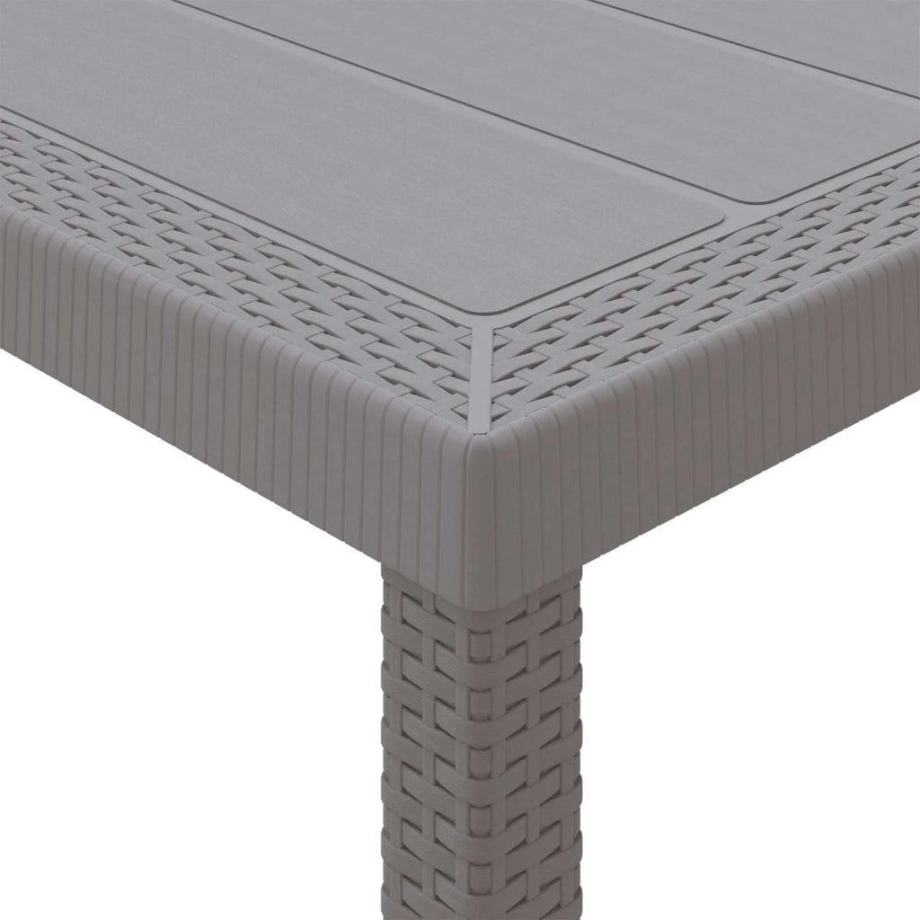 Set da Pranzo per Giardino 11 pcs Grigio chiaro Polipropilene 3378607