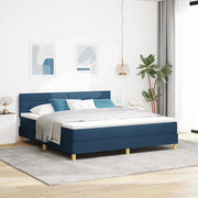 Letto a molle con cuscino con testiera Blu 180 x 200 cm Tessuto 3338866