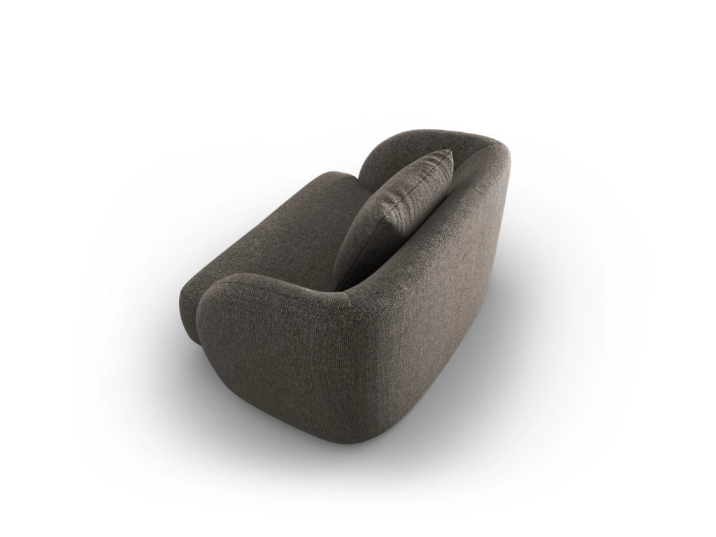 Cosmopolitan Design - Poltrona "Tulum" in ciniglia grigio 