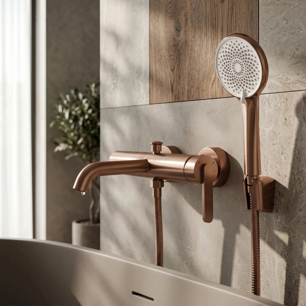 Rubinetto Da Vasca Rea Ontario Side Brush Copper