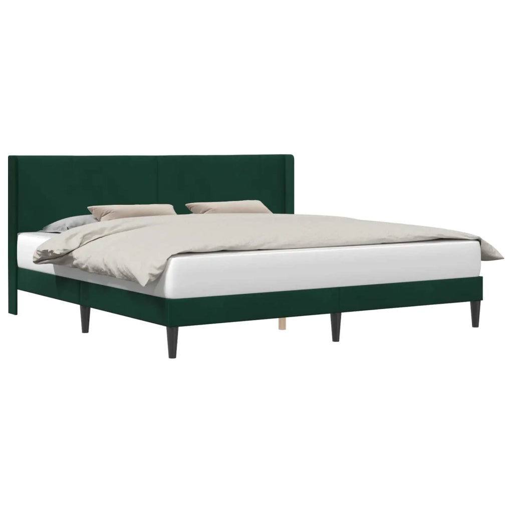 Letto matrimoniale | Letto per adulti | Struttura del letto Verde Scuro 180 x 200 cm Velluto