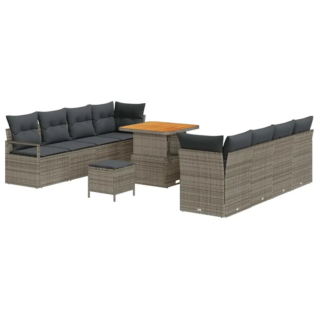 Set Divano da Giardino con cuscino Grigio 80 x 80 x 71 cm 3364448