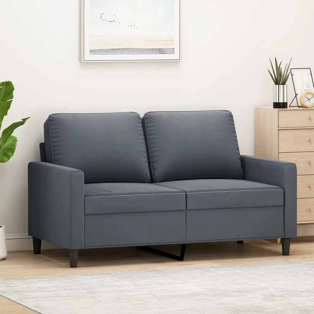 Divano a 2 Posti-Sofa 2 Posti grigio scuro 120 cm in Velluto 235527