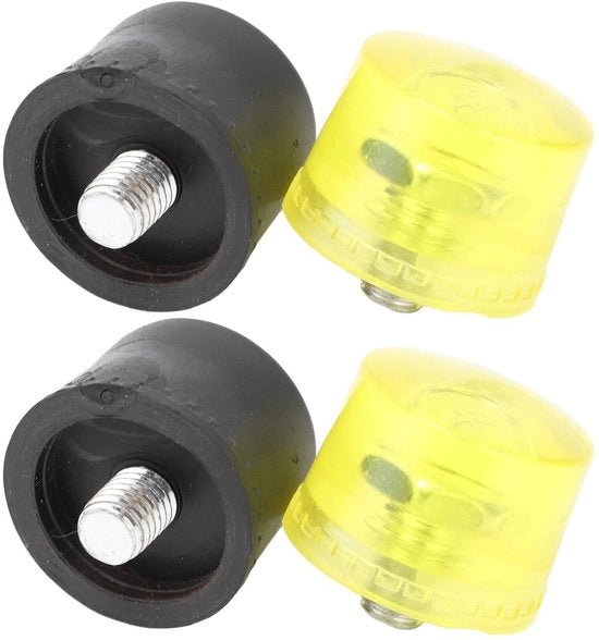Set di punte di sostituzione in gomma per Slaghamerpunt - Punta di sostituzione in plastica - Slagkop - Resistente allo shock - Antiscivolo - Accessori di montaggio M10x1 - Accessori di martellatura