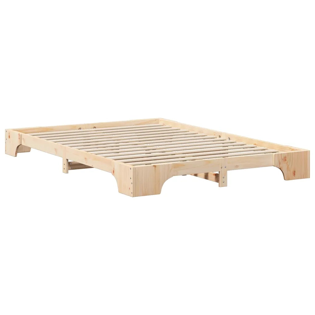 Struttura del letto-Giroletto Marrone 140 x 210 cm Pino massello 593493