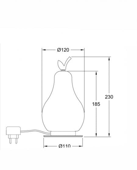 Lampada da Tavolo Wilma 8W LED Integrato 3000K Arancio/Ottone Satinato, Regolazione Luce al Tocco, IP20, 230V, Design in Metallo e Vetro - Wilma