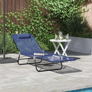 Lettino prendisole pieghevole Blu navy 182 x 55 x 85,5 cm 42003154