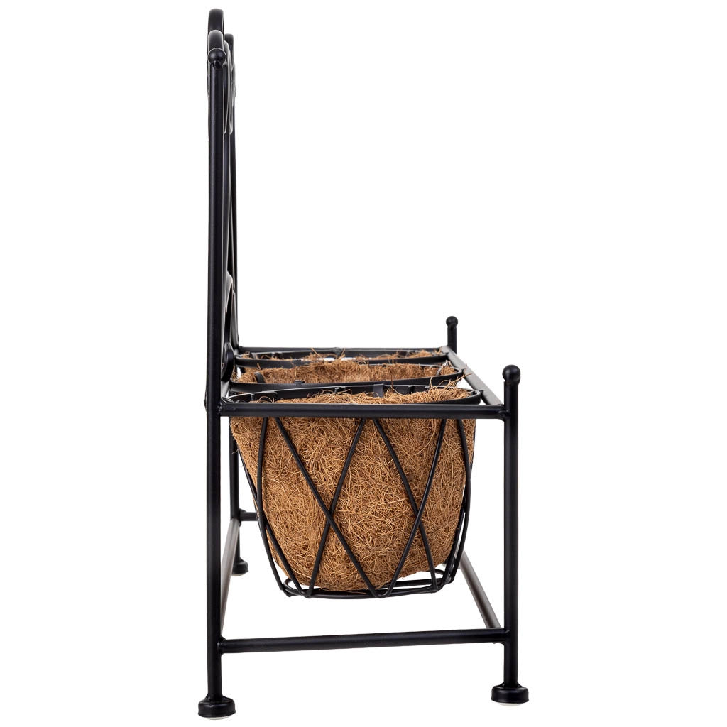 Portavaso nero, 52x17x37,50h cm