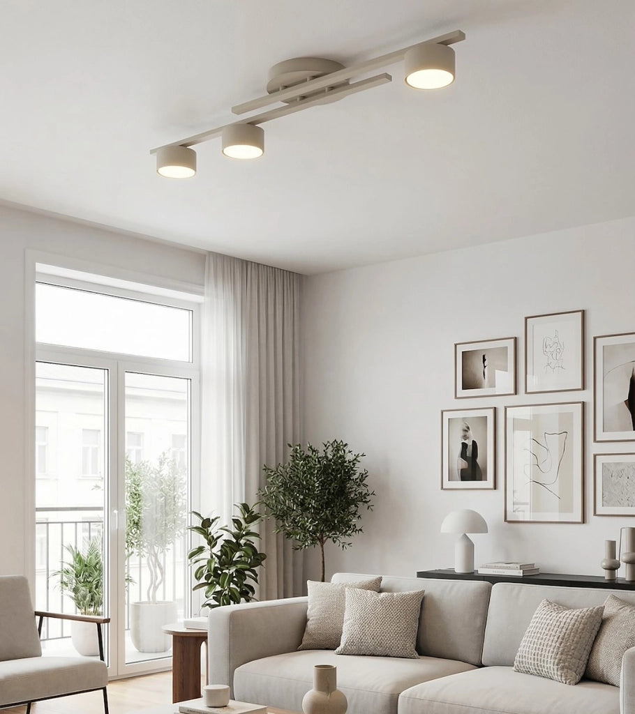 Plafoniera spot moderna beige 3xGX53 FRAGMENT Emibig