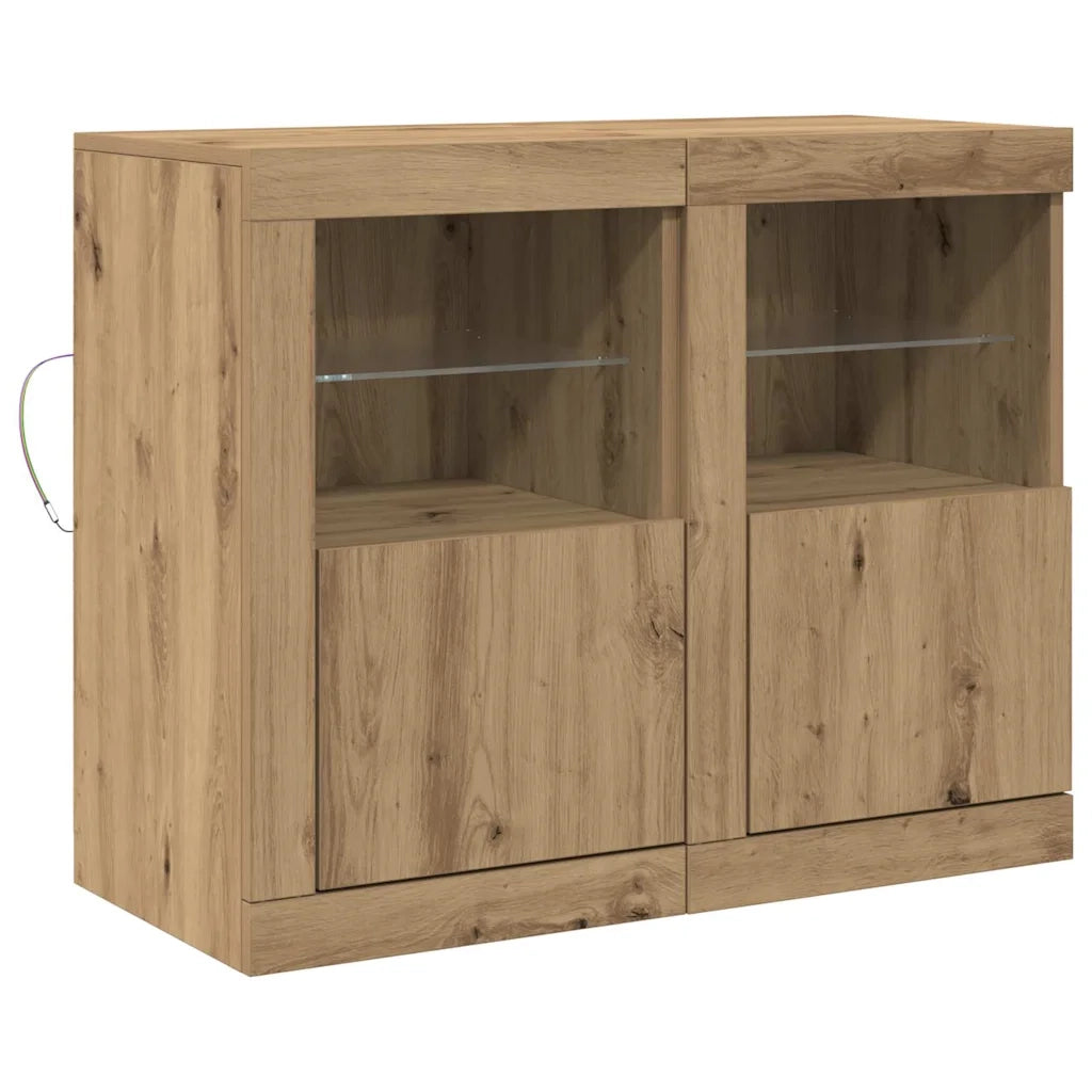Credenza | Madia LED 2 pcs Rovere artigianale 41 x 37 x 67 cm