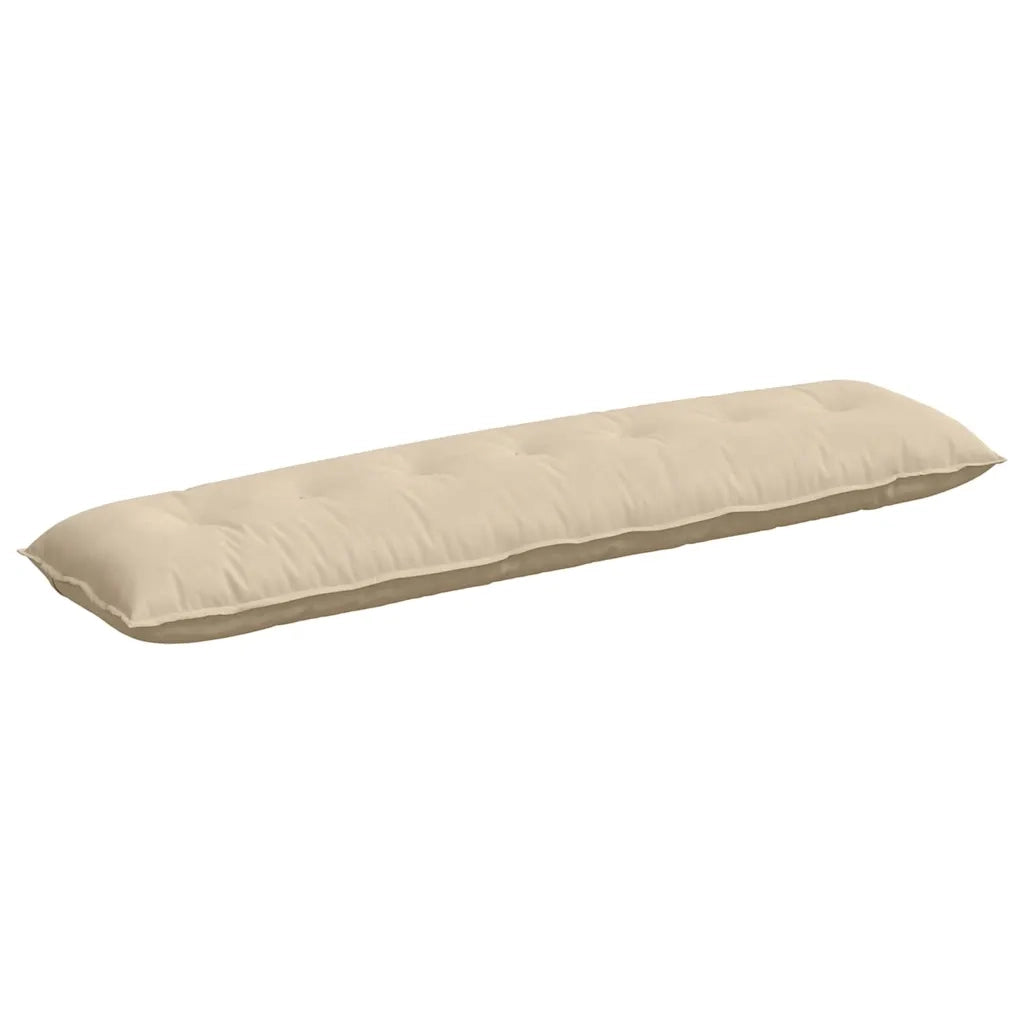 Cuscino per Schiena Crema 200 x 50 cm Tessuto in Microfibra 42014992