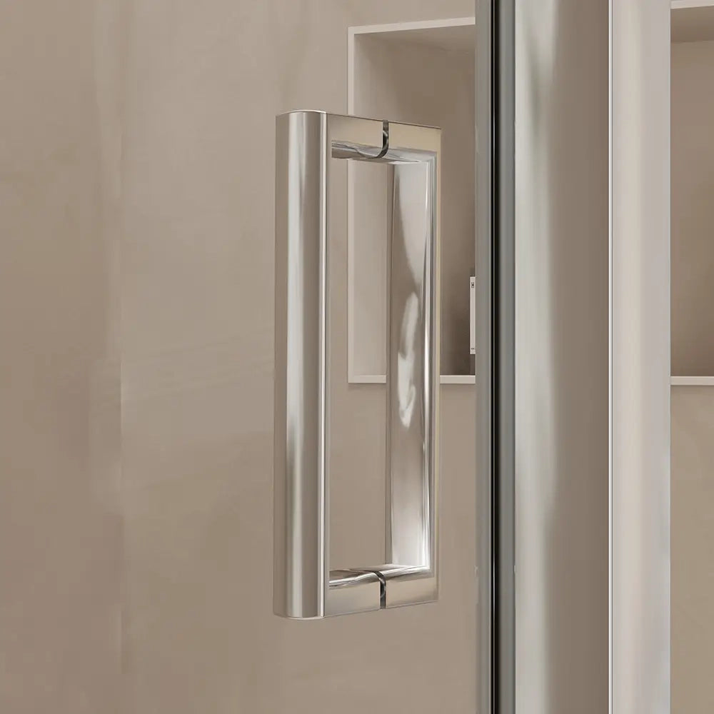Box doccia 75x80 cm angolare apertura a battente vetro 6mm trasparente | Apulia