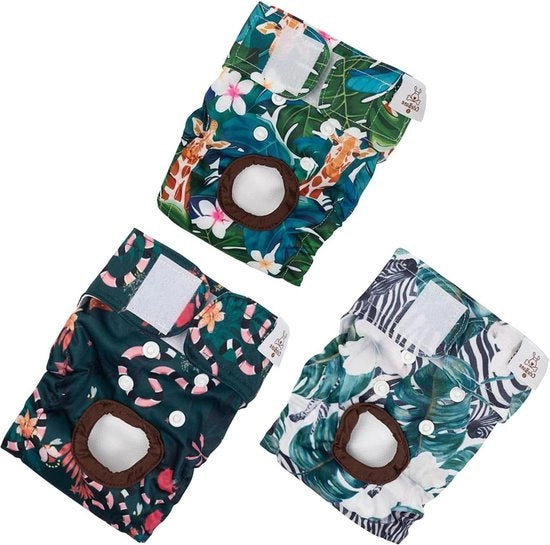 Luiers assorbenti per cani - Femmina - Lavabili - 3 Pack