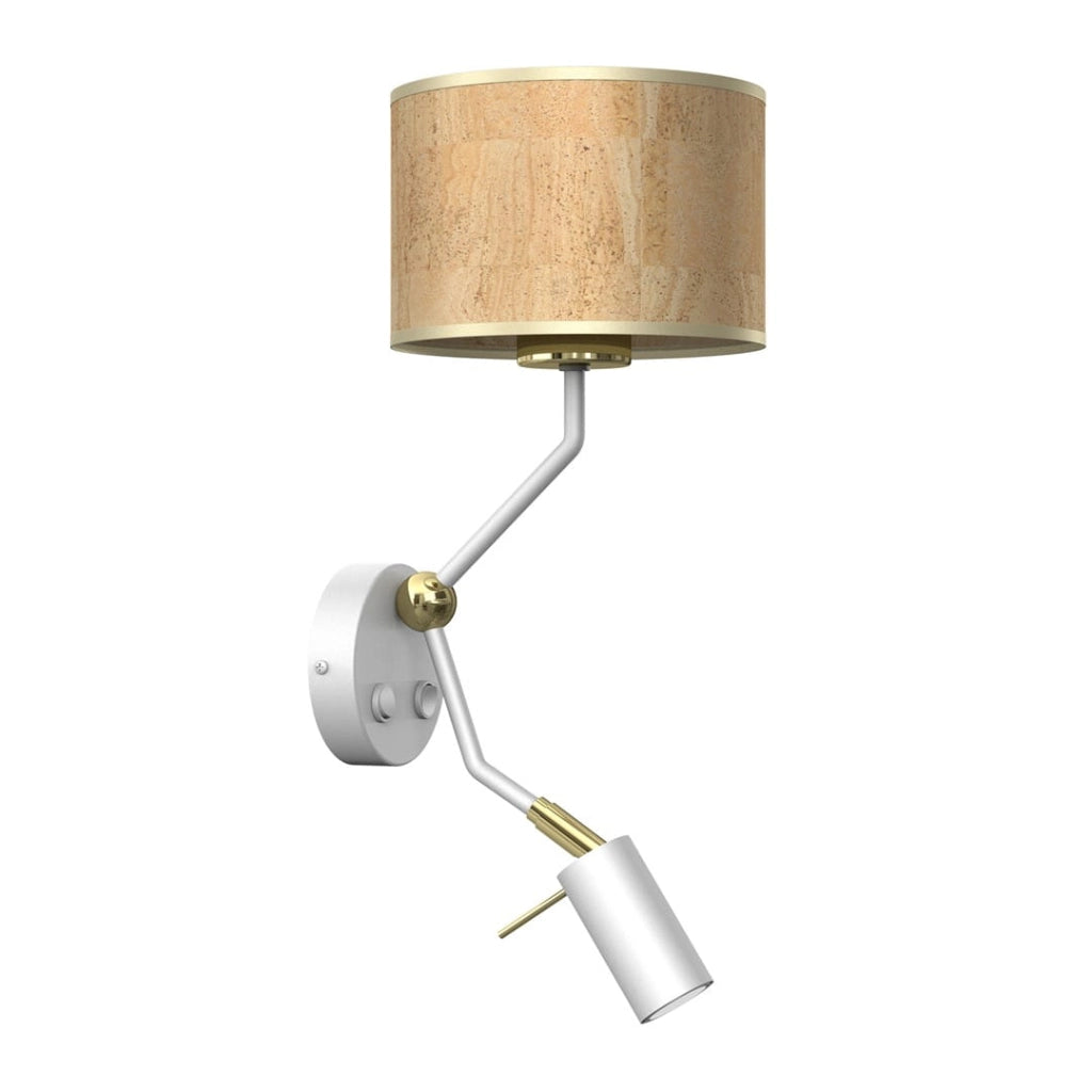 Applique CORK in sughero con luce lettura E27/GU10 Milagro